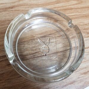 Vintage Playboy 4" glass ashtray with bunny 70s